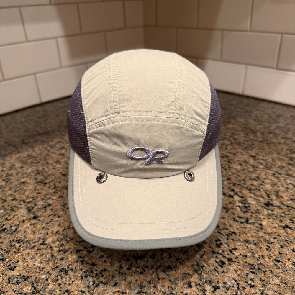 Outdoor Research 5 Panel Performance Cap Hat Mens OS Khaki Tan Nylon